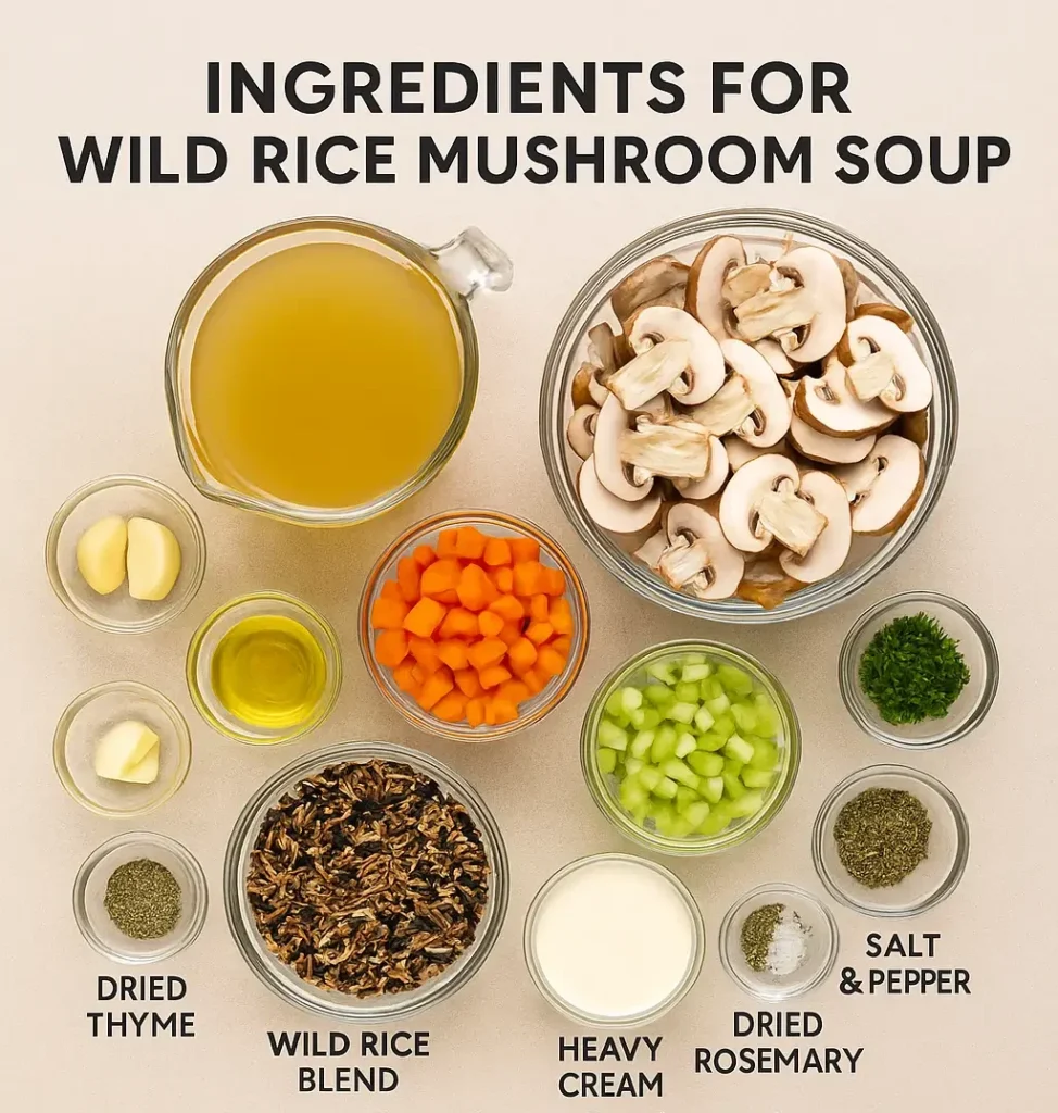 Wild Rice Mushroom Soup Ingredients