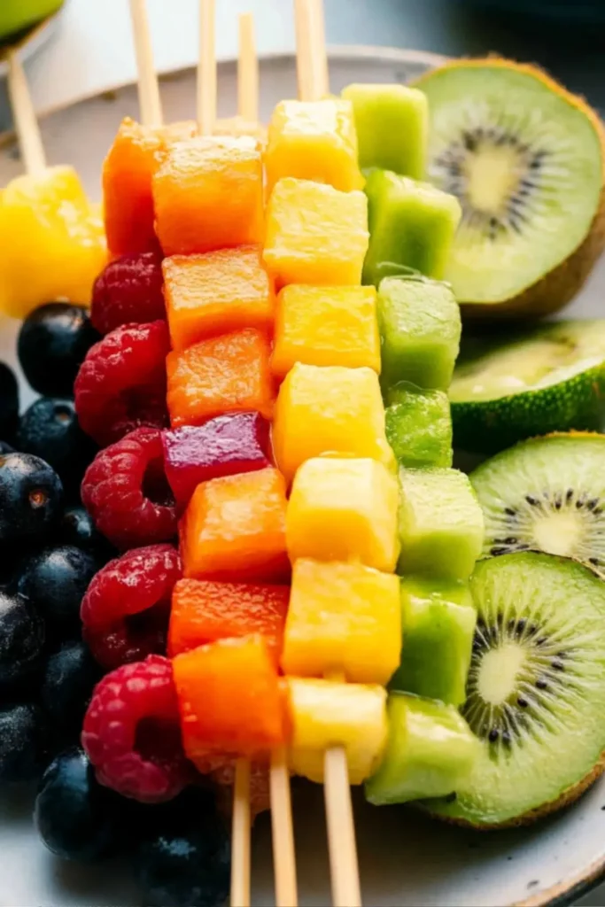 rainbow fruit skewers recipe