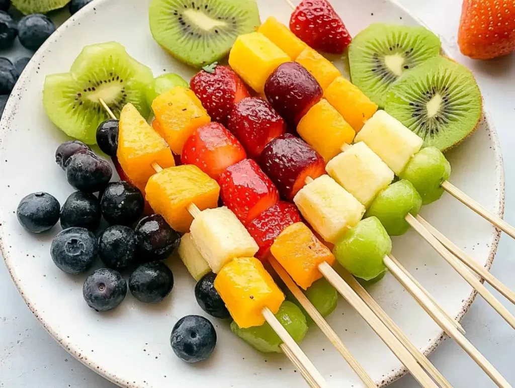 rainbow fruit skewers