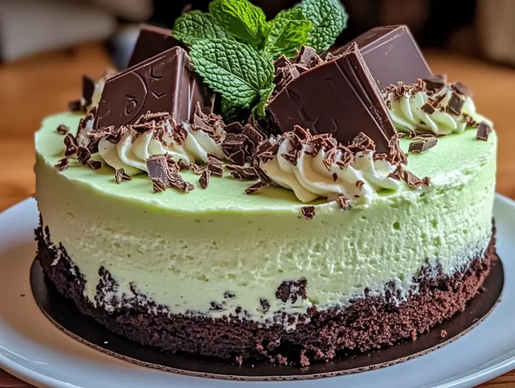 Mint Chocolate Cheesecake Cake
