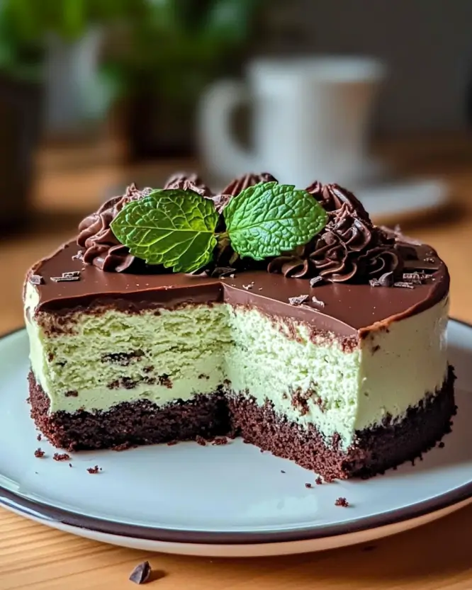 Mint Chocolate Cheesecake Cake
