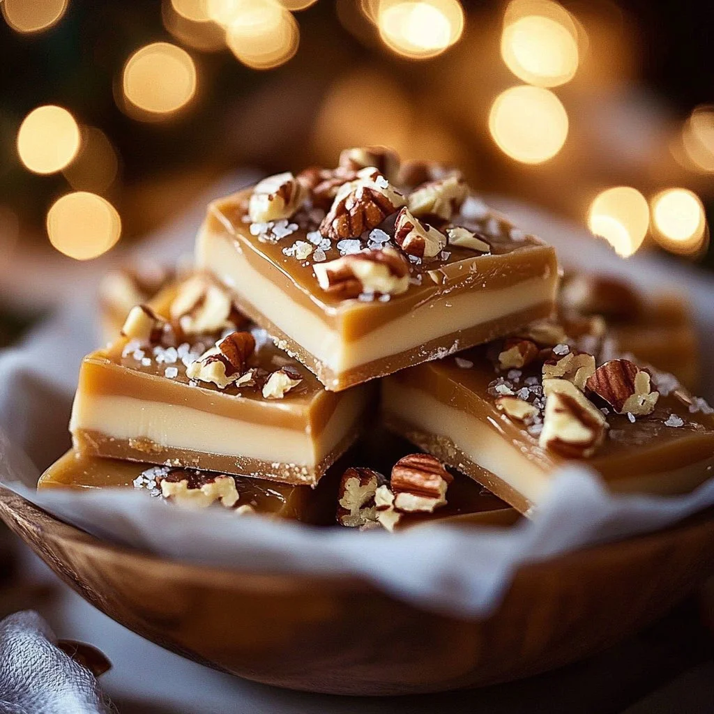 Delicious salted white chocolate toffee with a crunchy texture and sweet-salty taste