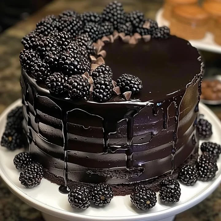 Slice of moist Black Velvet Cake with cream cheese frosting on a plate