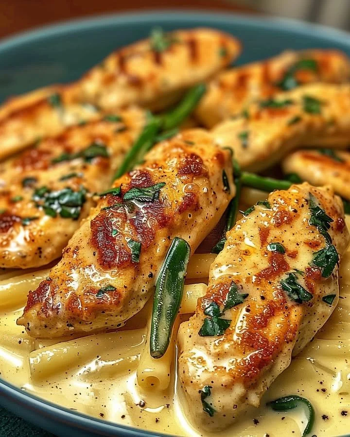 Cajun-Spiced Chicken Strips served with dipping sauce