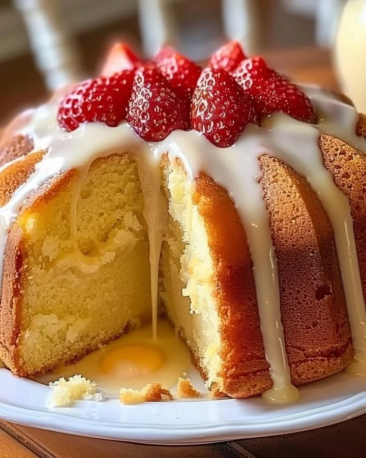 Delicious cream cheese pound cake slice on a plate