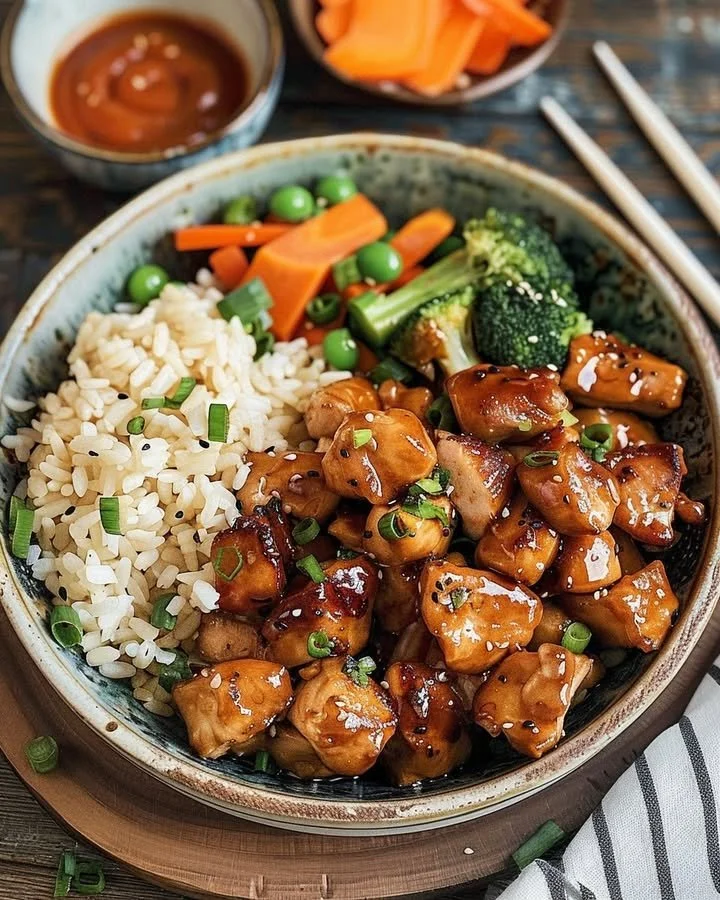 Delicious hibachi chicken served with vegetables on a grill platter