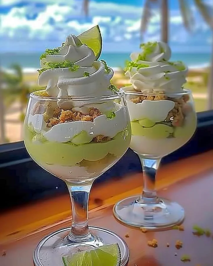 Key Lime Pie Cheesecake Piña Colada with zesty lime and tropical ingredients