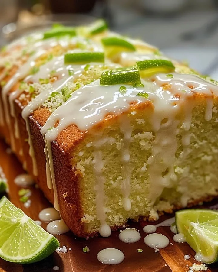 Delicious Key Lime Pound Cake with a refreshing Key Lime Glaze