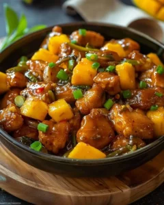 Delicious Mango Chili Chicken dish with vibrant colors and fresh ingredients