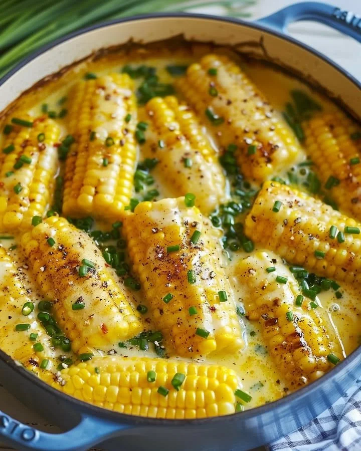 Delicious sweet buttered corn served in a bowl with melted butter