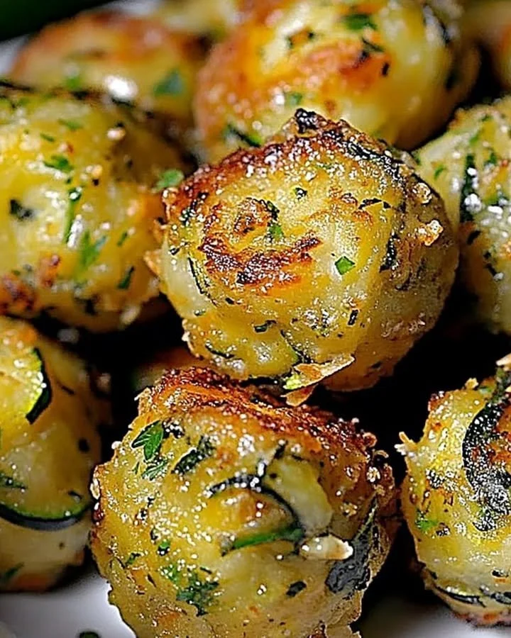 Delicious zucchini garlic bites served on a platter